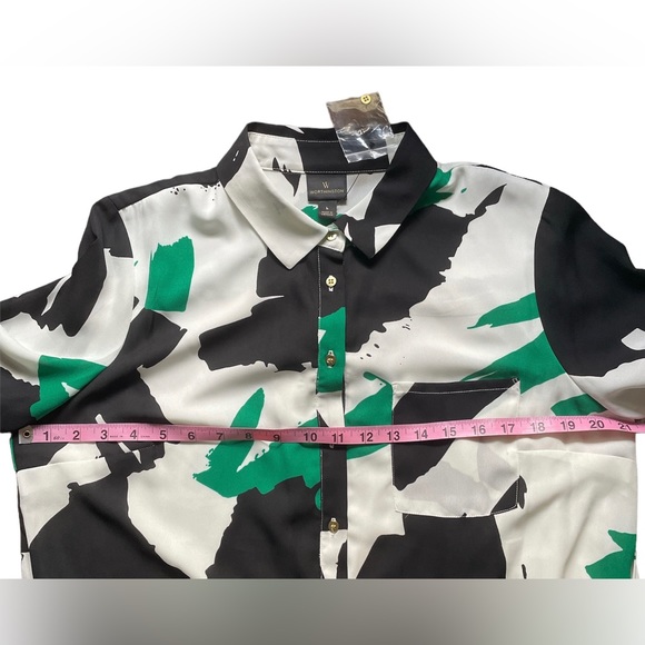 Worthington Black and Green Abstract Dress - Picture 7 of 9